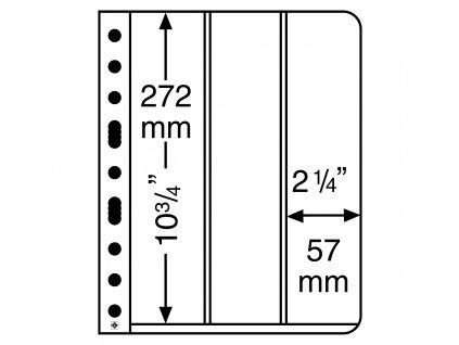 Listy VARIO, třísloupcové, průhledné - 5 kusů v balení