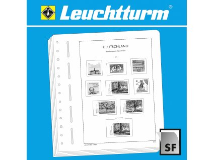 Předtištěné listy LEUCHTTURM SF, na anglické známky z dané doby - Machin, Wilding série - 12 kusů v balení