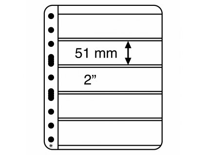 Listy VARIO PLUS, z extra silné fólie, 5iřádkové, černé - 5 kusů v balení