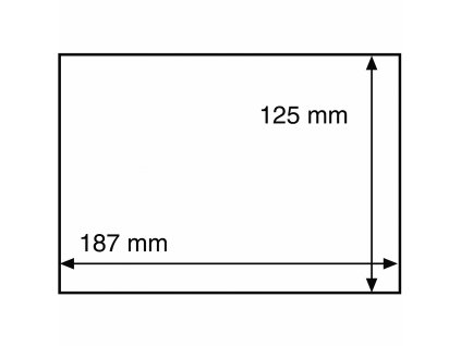 Ochranné fólie na známky/pohlednice do rozměru 187x125 mm, průhledné - 50 kusů v balení