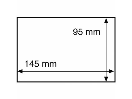 Ochranné fólie na známky/pohlednice do rozměru 145x95 mm, průhledné - 50 kusů v balení