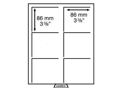 Box XL, se 6 čtvercovými poli o rozměru 86×86 mm, kouřová barva