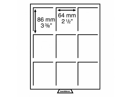 Box XL, s 9 poli o rozměru 86×63 mm, kouřová barva