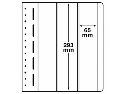 Listy LEUCHTTURM LB, čtyřřádkové, 190×59 mm - 10 kusů v balení