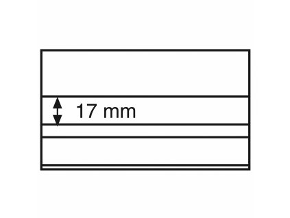 Karta na známky z PVC 148x85 mm, se 2 průhlednými pásky, s ochrannou fólií, černá - 100 kusů v balení