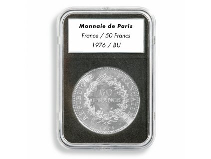 Kapsle EVERSLAB, na mince do Ø 15 mm, průhledné, s černou pěnou - 5 kusů v balení