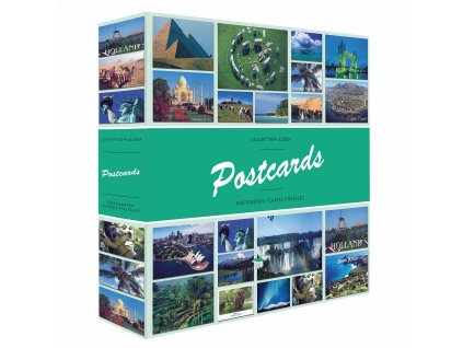 Album POSTCARDS s potiskem, na 600 pohlednic ve formátu až 162×144 mm, s 50 vázanými listy