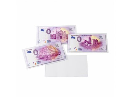 Ochranné obaly BASIC, na bankovky ze série "Euro Souvenir"/bankovky o rozměru 140×80 mm - 50 kusů v balení