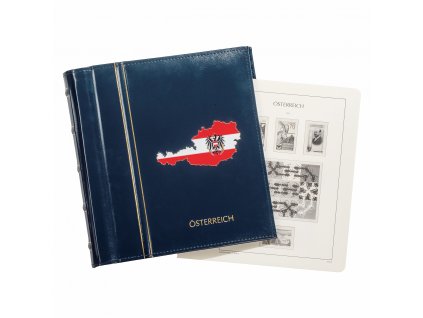 Abum PERFECT DP CLASSIC, s předtištěnými listy SF - Rakousko 2005-2014, modrá