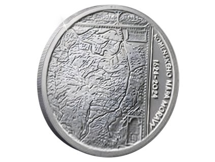 Stříbrná mince ČNB Vydání komenského mapy 200 Kč 2024 JPG