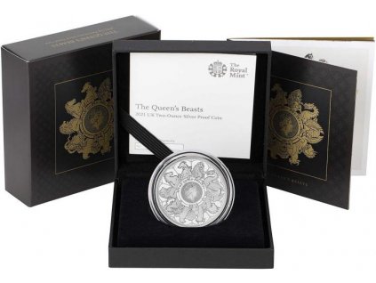 2021 queen s beasts 2 oz silver proof coin completer coin in box
