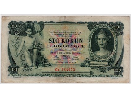 ČESKOSLOVENSKO. 100 korun 1931. Série Gc. Nov. 23c.