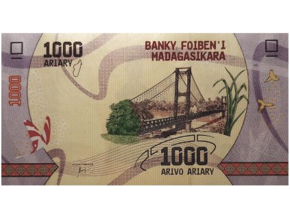 MADAGASKAR. 1.000 ariary 2017. Pick-100.