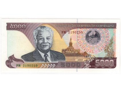 LAOS. 5 000 kip 2003. Pi.-34b.