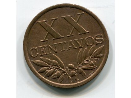 PORTUGALSKO. 20 centavos 1963.