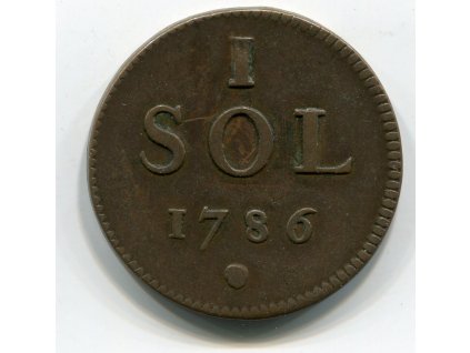 Josef II. 1 Sol 1786 Bruxelles (pro Lucembursko).