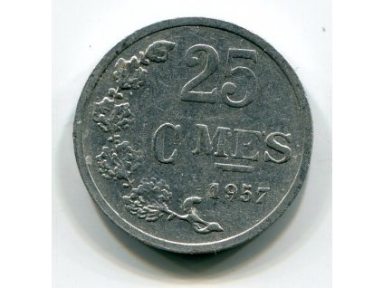 LUCEMBURSKO. 25 centimes 1957.