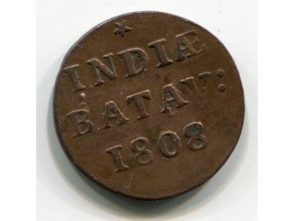 NIZOZEMSKÁ INDIE - Batávie. 1 duit 1808.