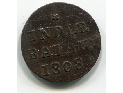 NIZOZEMSKÁ INDIE - Batávie. 1 duit 1808.