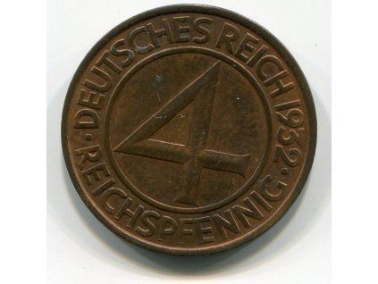 NĚMECKO. 4 Pfennig 1932/E.