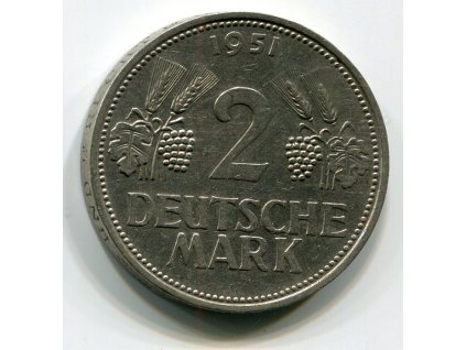 NĚMECKO. 2 Mark 1951/D.