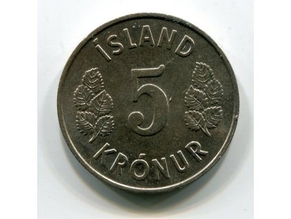 ISLAND. 5 krónur 1973.
