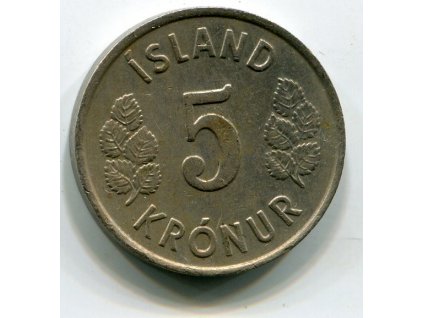 ISLAND. 5 krónur 1975.