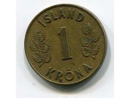 ISLAND. 1 króna 1957.