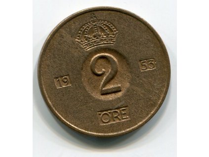 ŠVÉDSKO. 2 öre 1953.