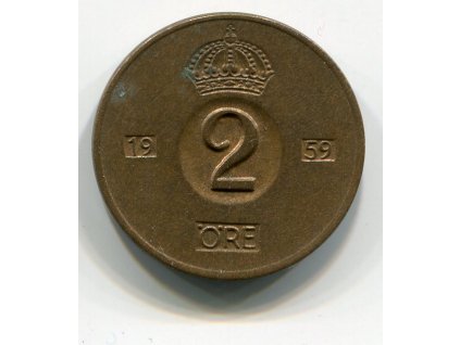 ŠVÉDSKO. 2 öre 1959.
