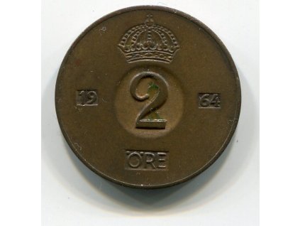 ŠVÉDSKO. 2 öre 1964.