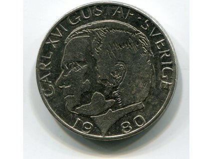 ŠVÉDSKO. 1 krona 1980.