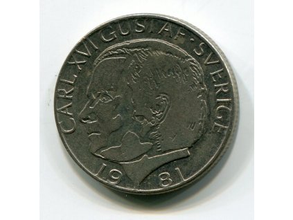 ŠVÉDSKO. 1 krona 1981.