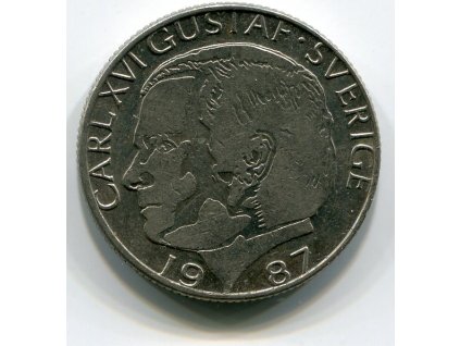 ŠVÉDSKO. 1 krona 1987.