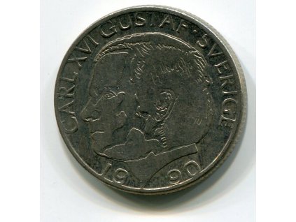 ŠVÉDSKO. 1 krona 1990.