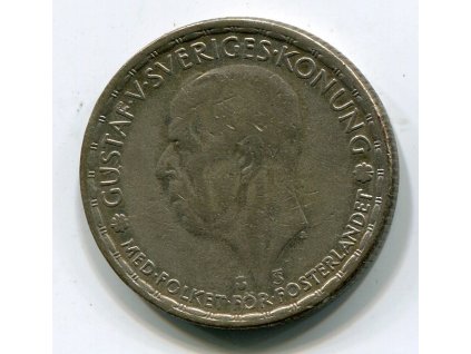ŠVÉDSKO. 1 krona 1946. Ag.
