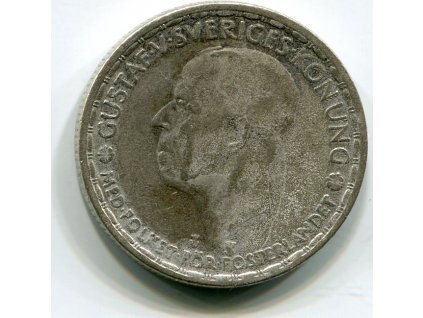 ŠVÉDSKO. 1 krona 1947. Ag.