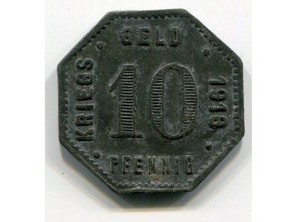 MENGEN. 10 Pfennig 1918. Funck 329.2a