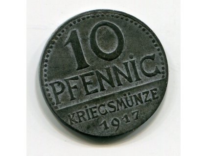 ÜBERLINGEN. 10 Pfenig 1917. Zn. Funck 553.1d