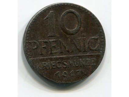 ÜBERLINGEN. 10 Pfenig 1917. Fe. Funck 553.3c