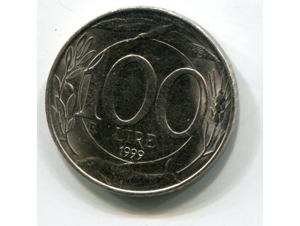 ITÁLIE. 100 lire 1999.