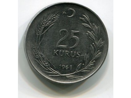 TURECKO. 25 kurus 1968. KM-892.3