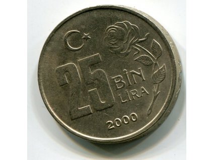TURECKO. 25.000 lira (25 bin lira) 2000.