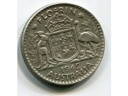 AUSTRÁLIE. 1 florin 1942. Ag.