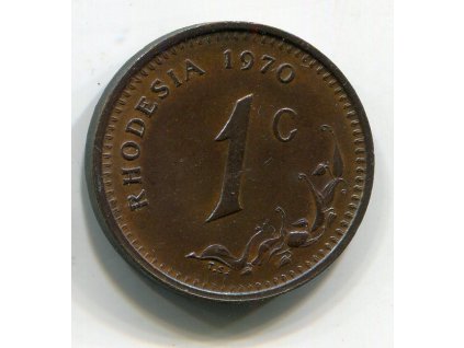 RHODÉSIE. 1 cent 1970.