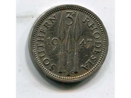 Jižní Rhodésie. 3 pence 1947.