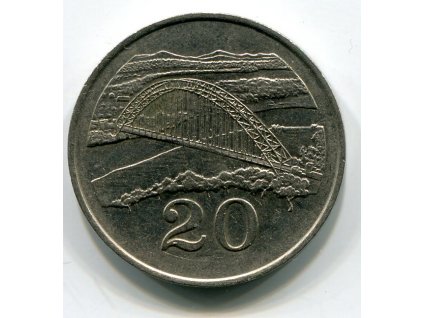 ZIMBABWE. 20 cents 1987.