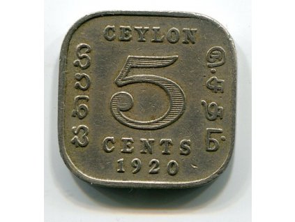 CEYLON. 5 cents 1920.