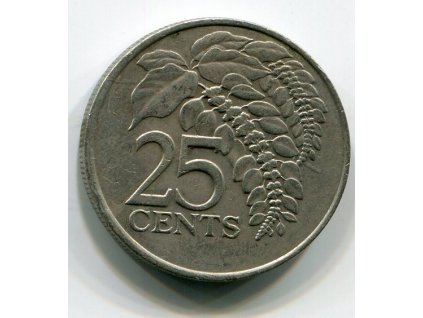 Trinidad a Tobago. 25 cents 1980.