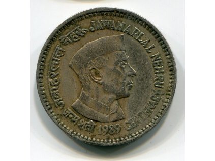 INDIE. 1 rupee 1989, Nehru. diamant.